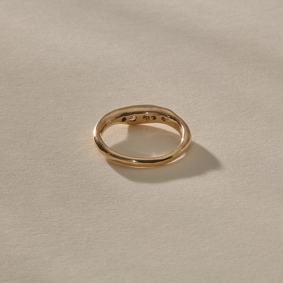 Eros Champagne Diamond Band | Gold