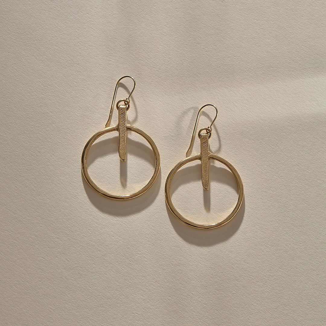 Henge Earrings | Bronze