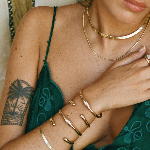 Bone Cuff | Silver