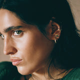Vida Champagne Diamond Hoops | Gold