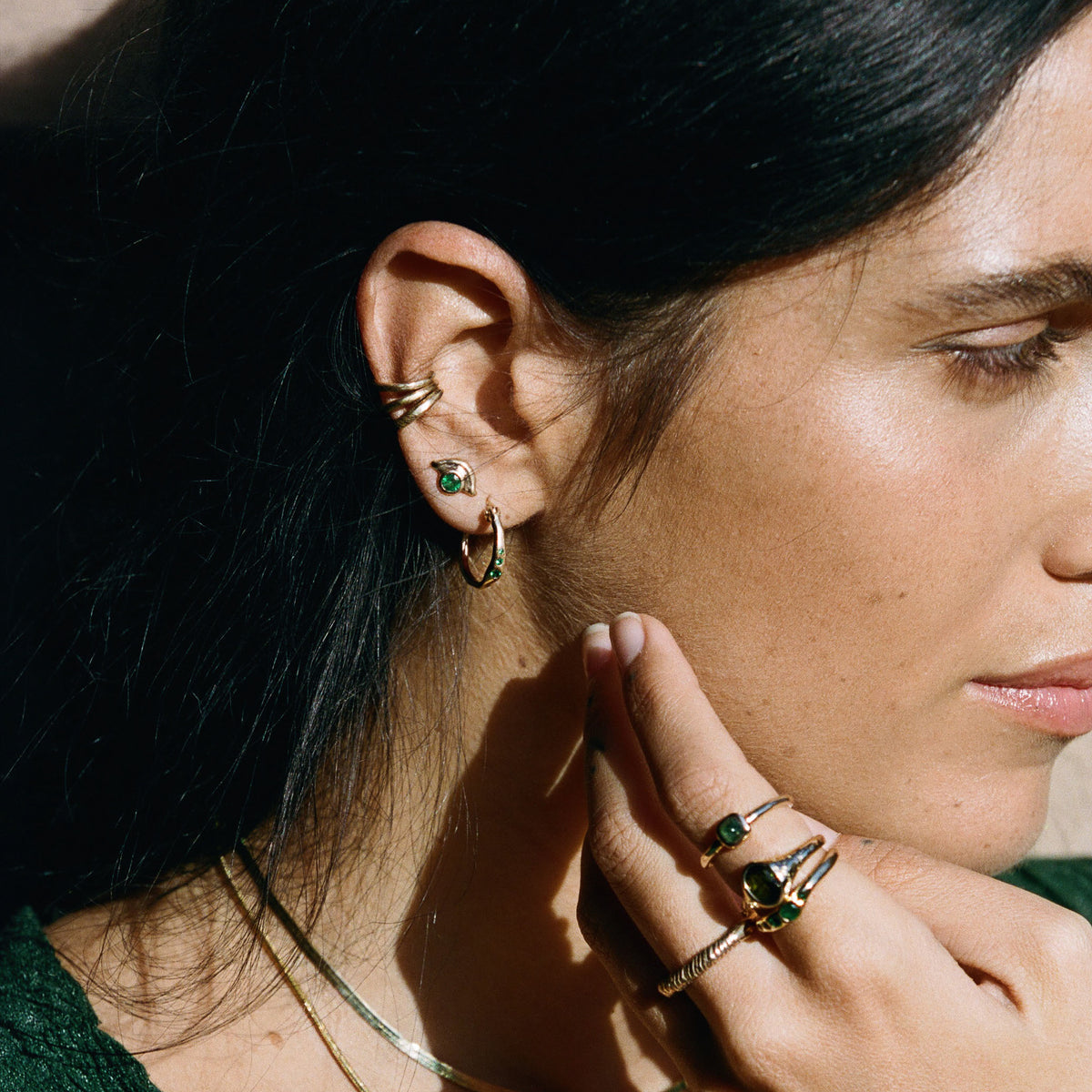 Vida Sapphire Studs | Gold