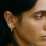 Vida Emerald Studs | Gold