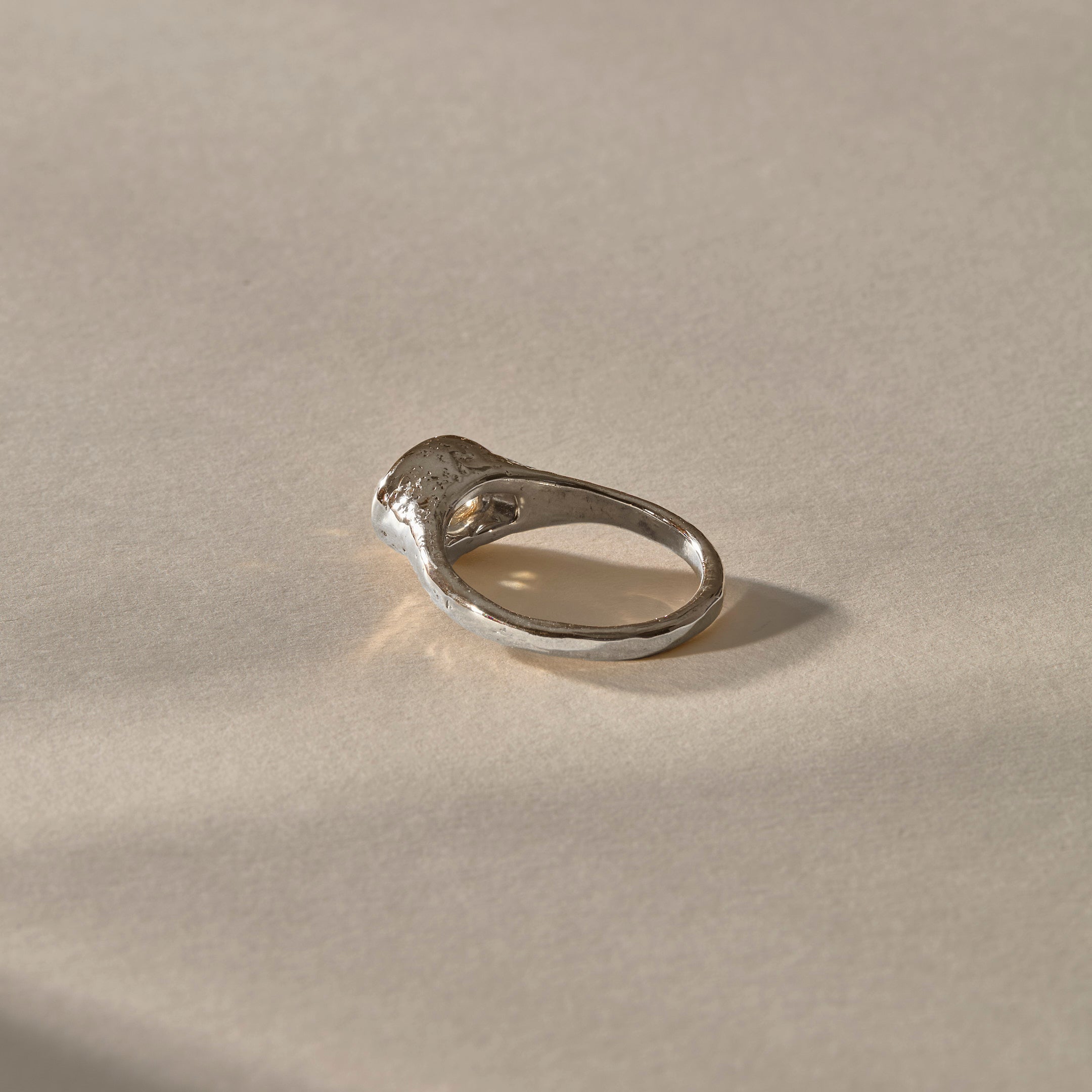 Solara Citrine Signet Ring | Silver