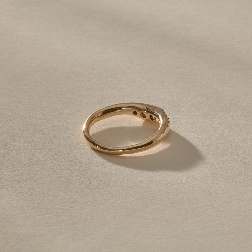 Eros Champagne Diamond Band | Gold