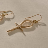 Ankh Earrings | Gold