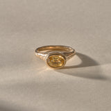 Solara Citrine Signet Ring | Gold