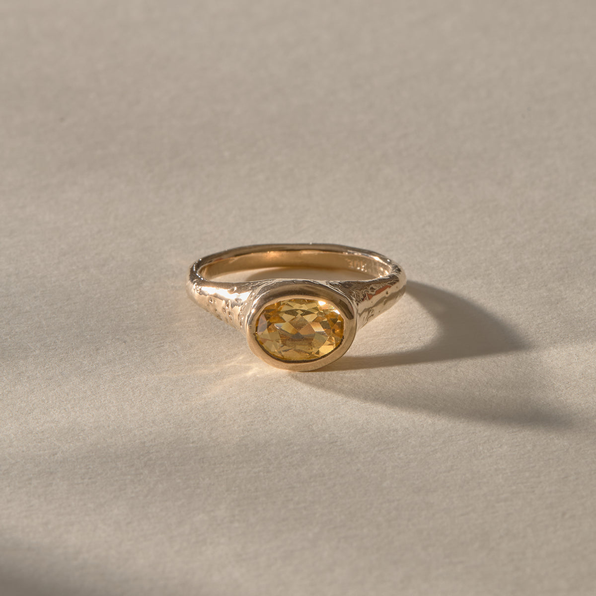 Solara Citrine Signet Ring Sample Sale