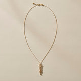 Serpent Mini Charm Necklace | Gold