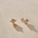 Vida Champagne Diamond Studs | Gold