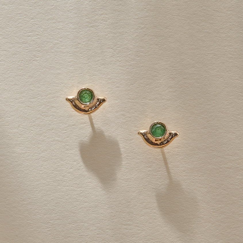 Vida Emerald Studs Sample Sale