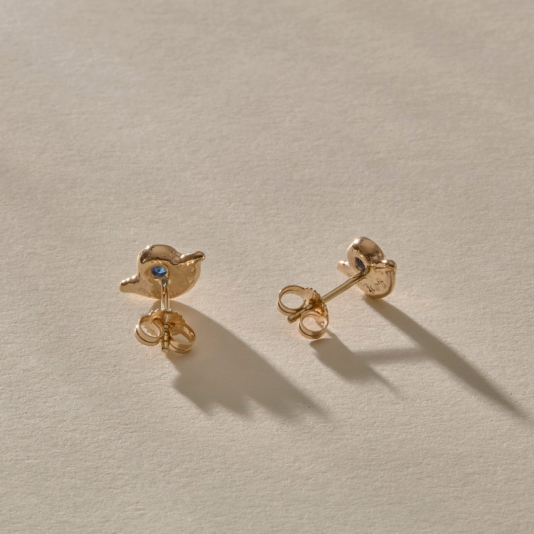 Vida Sapphire Studs | Gold