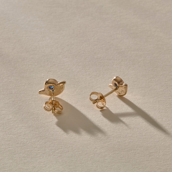 Vida Sapphire Studs | Gold