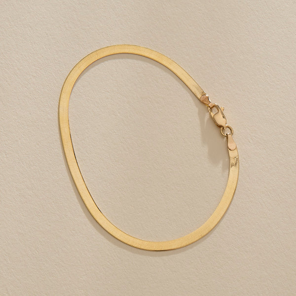 Fehu Herringbone Bracelet | Gold