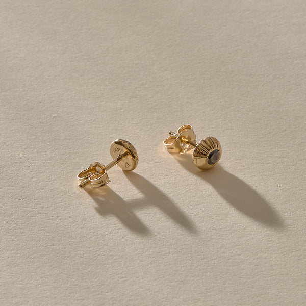 Temple Black Diamonds Studs | Gold