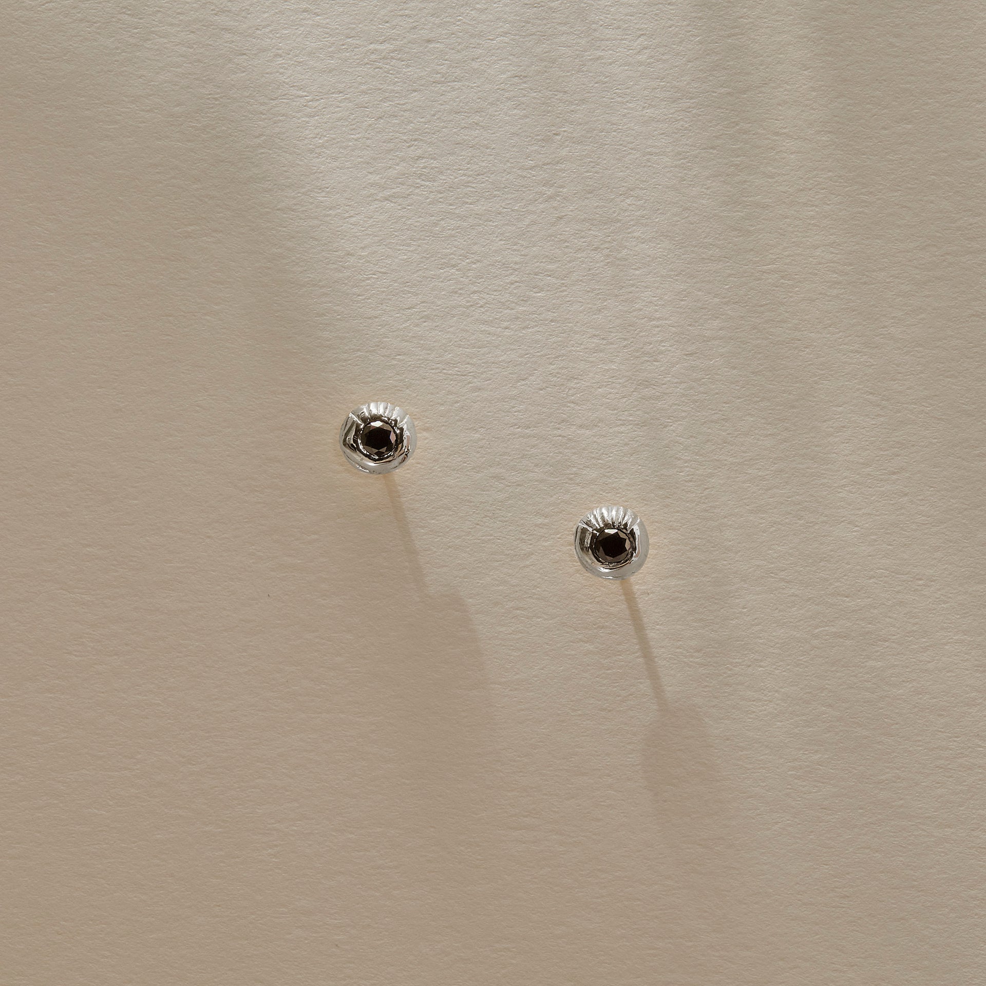 Temple Diamond Studs Silver