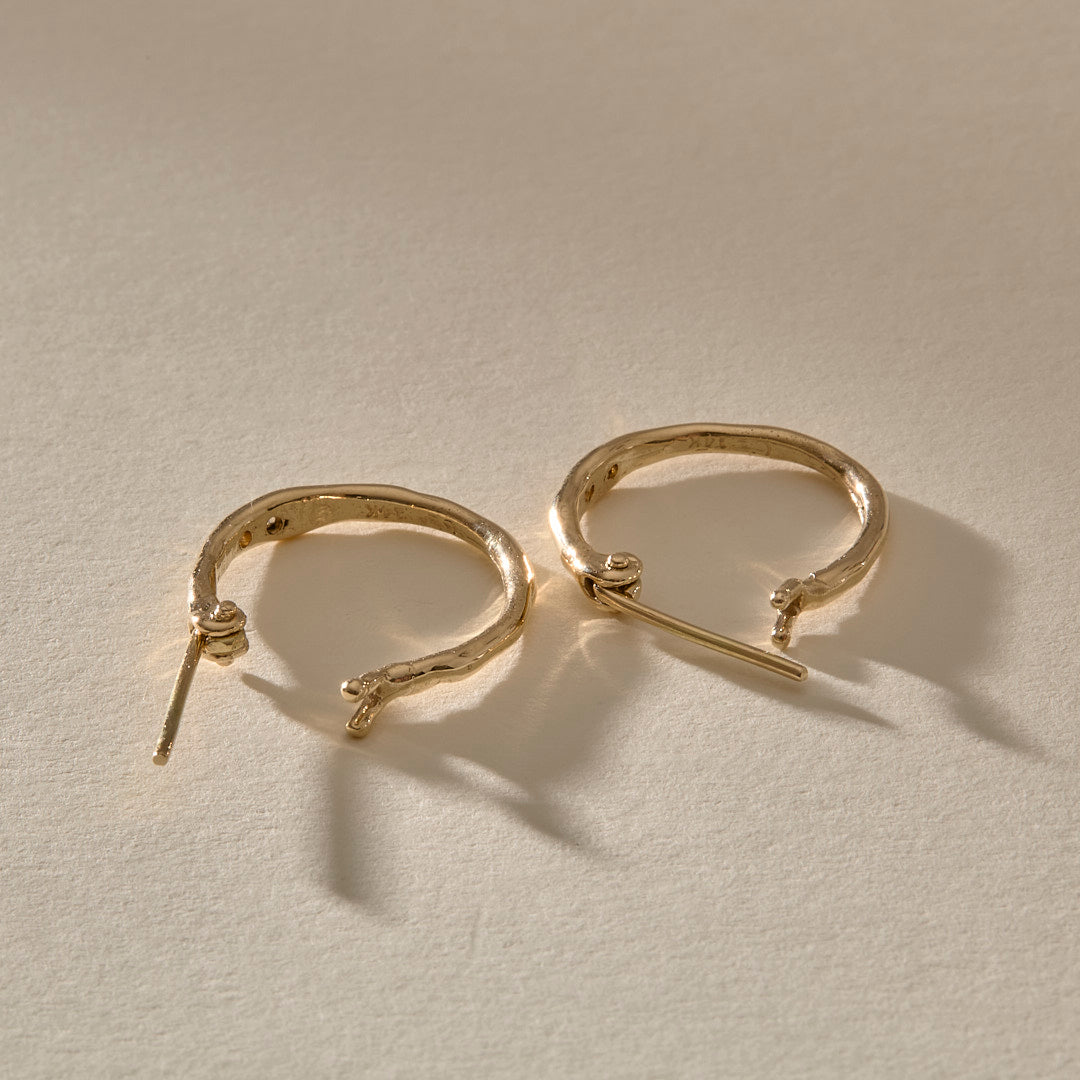 Vida Champagne Diamond Hoops | Gold