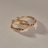 Vida Sapphire Hoops | Gold