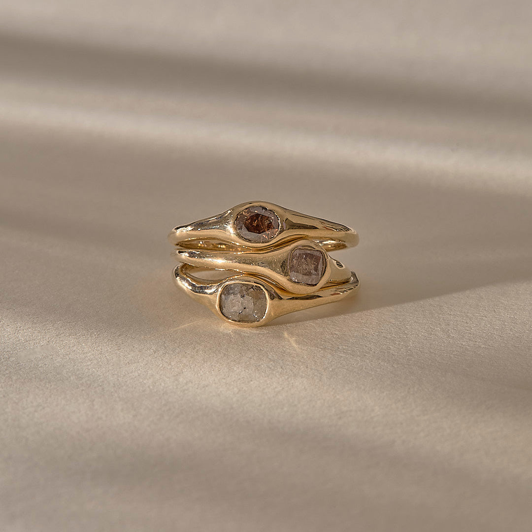 Selkie Stack I Set 3 Diamond Rings