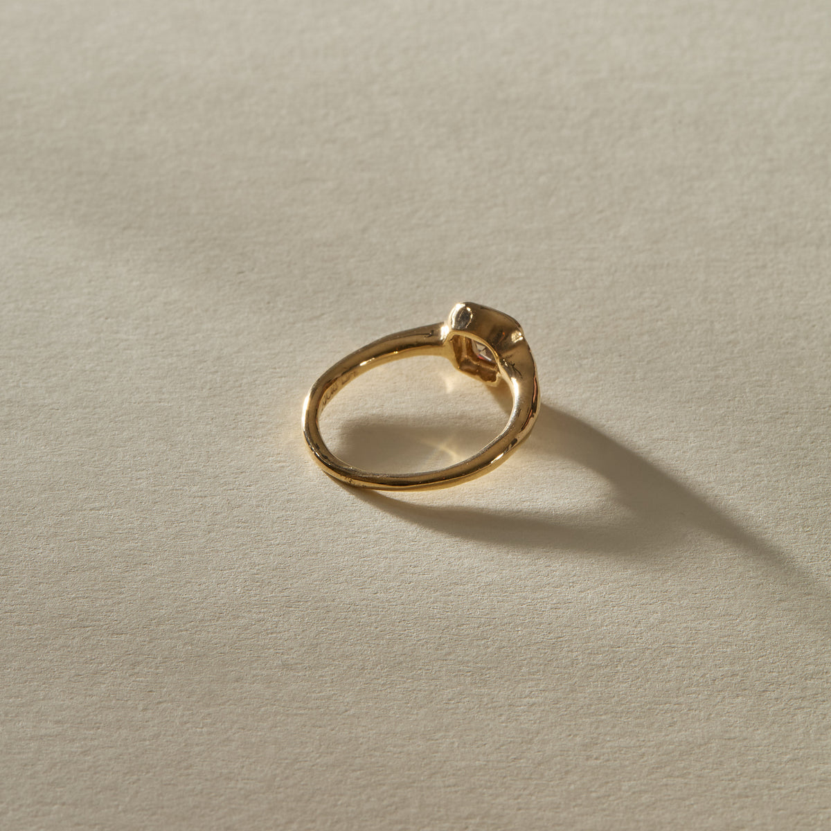 Nooré Square Step Cut Champagne Diamond Ring