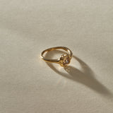 Nooré Square Step Cut Champagne Diamond Ring