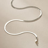 Fehu 2.7mm Herringbone Necklace | Silver