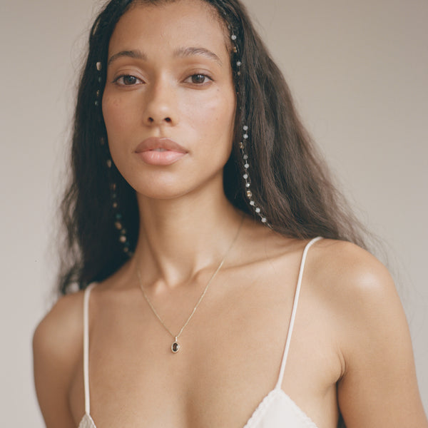 Calypso Smoky Quartz Necklace | Gold