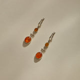 Jūratė Amber Chandeliers Earrings | Silver