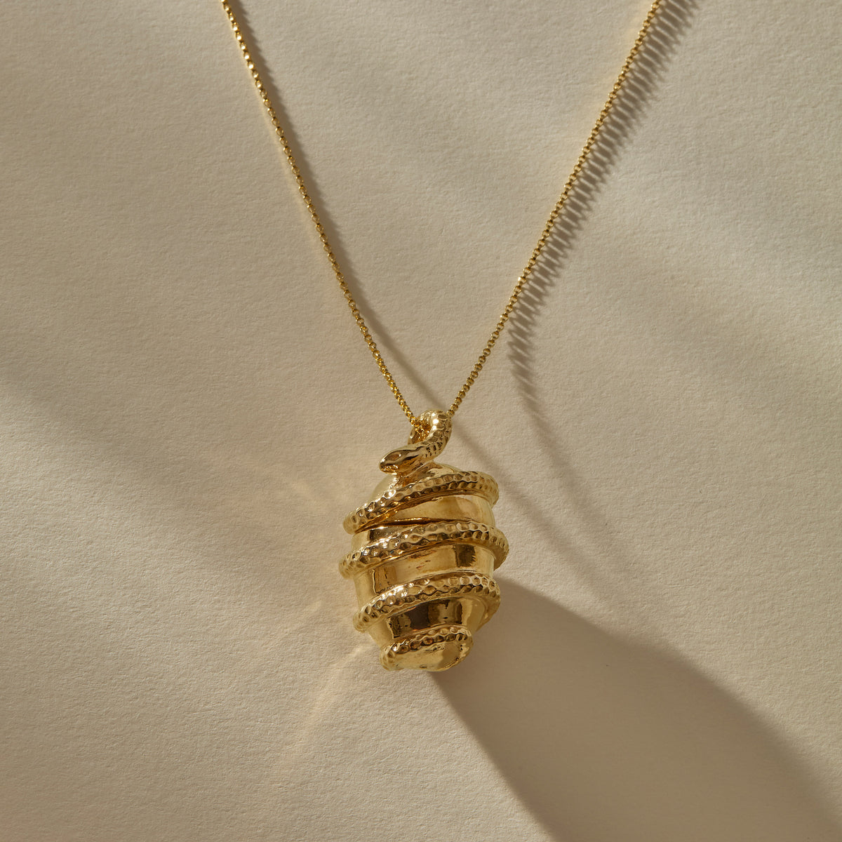 Orphic Egg Capsule Necklace | Gold