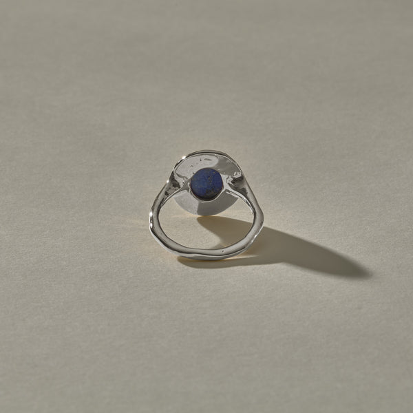 Cleo Lapis Amulet Ring | Silver