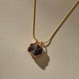 Staurella Mini Staurolite Necklace | Gold | OOAK