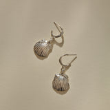 Elysian Shell Hoops | Silver