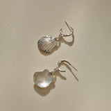Elysian Shell Hoops | Silver