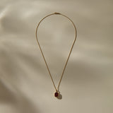 Celyn Garnet Necklace | Gold