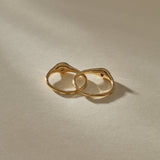 The Selkie Stack | Set of 2 Grey Diamond Rings