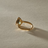 Aurum Pear Rose Cut Champagne Salt and Pepper Diamond | Gold | OOAK