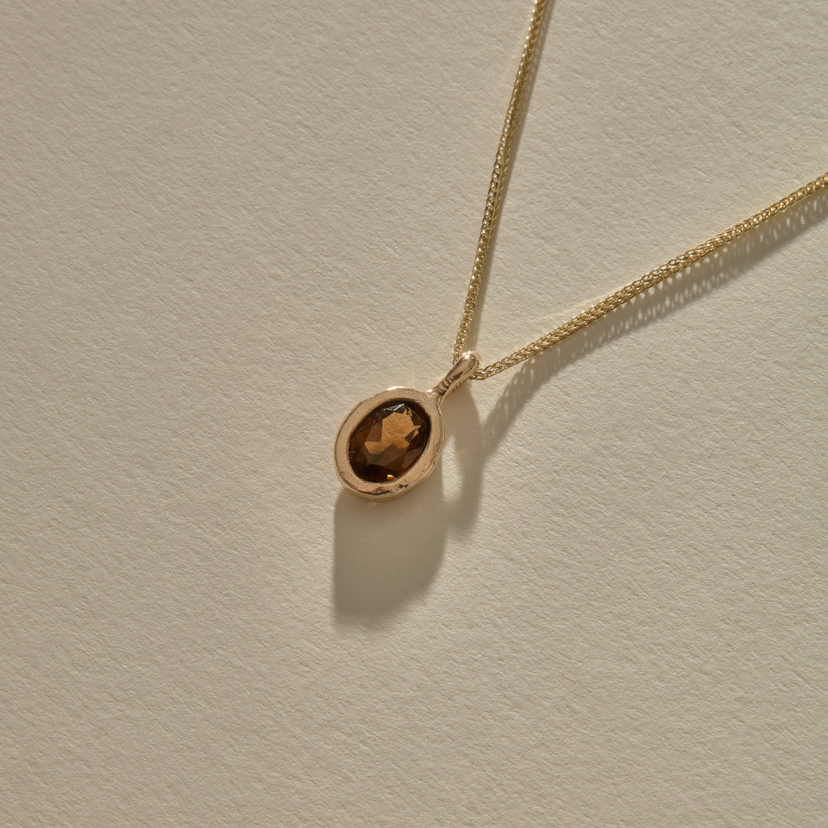 Calypso Smoky Quartz Necklace | Gold