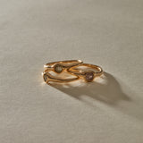 The Selkie Stack III | Set of 3 Grey Diamond Rings