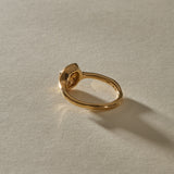 Ambre Square Step Cut Champagne Diamond Ring | Gold | OOAK