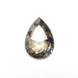 Oriente Pear Rose Cut Champagne Salt and Pepper Diamond Ring | Gold | OOAK