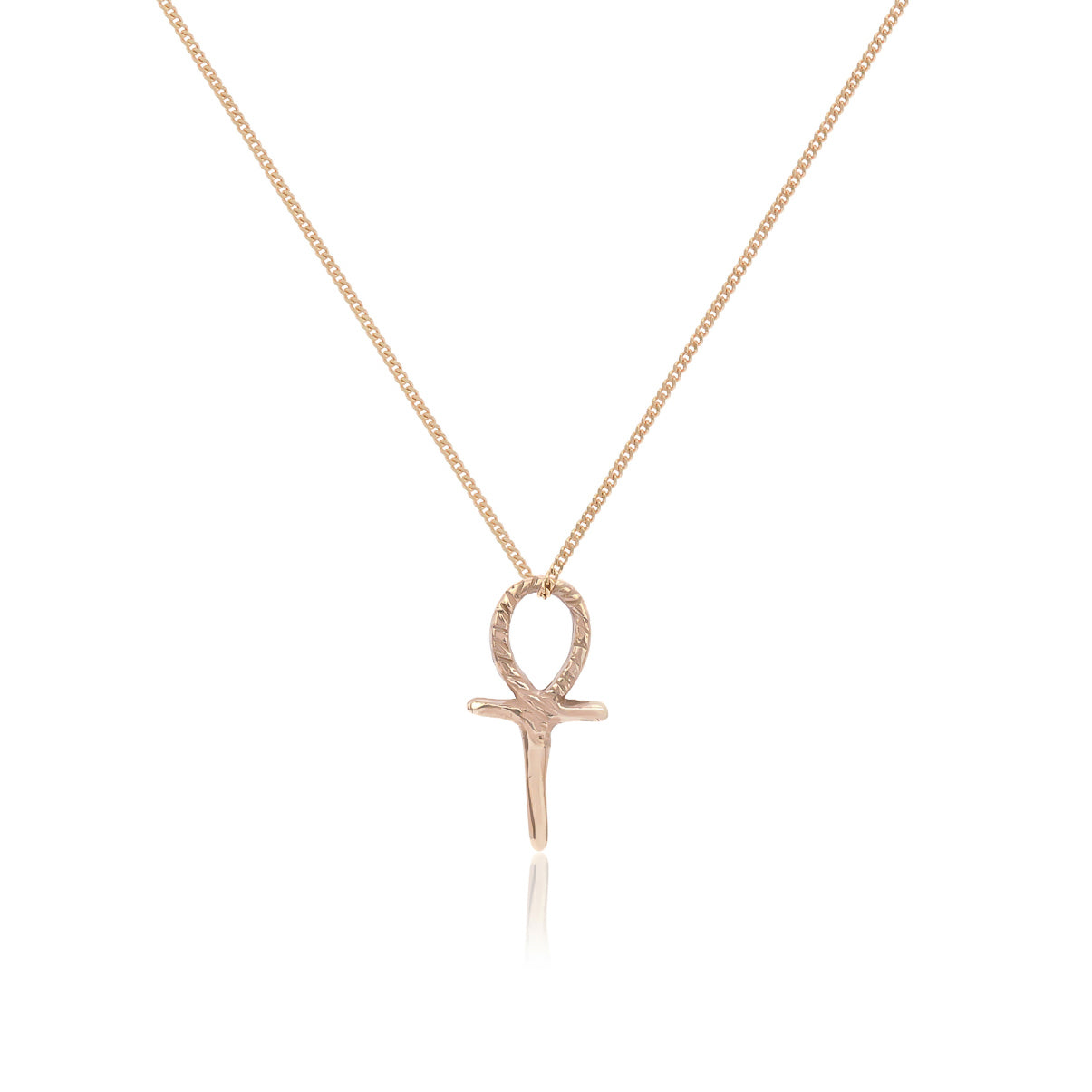 Ankh Mini Charm Necklace | Bronze