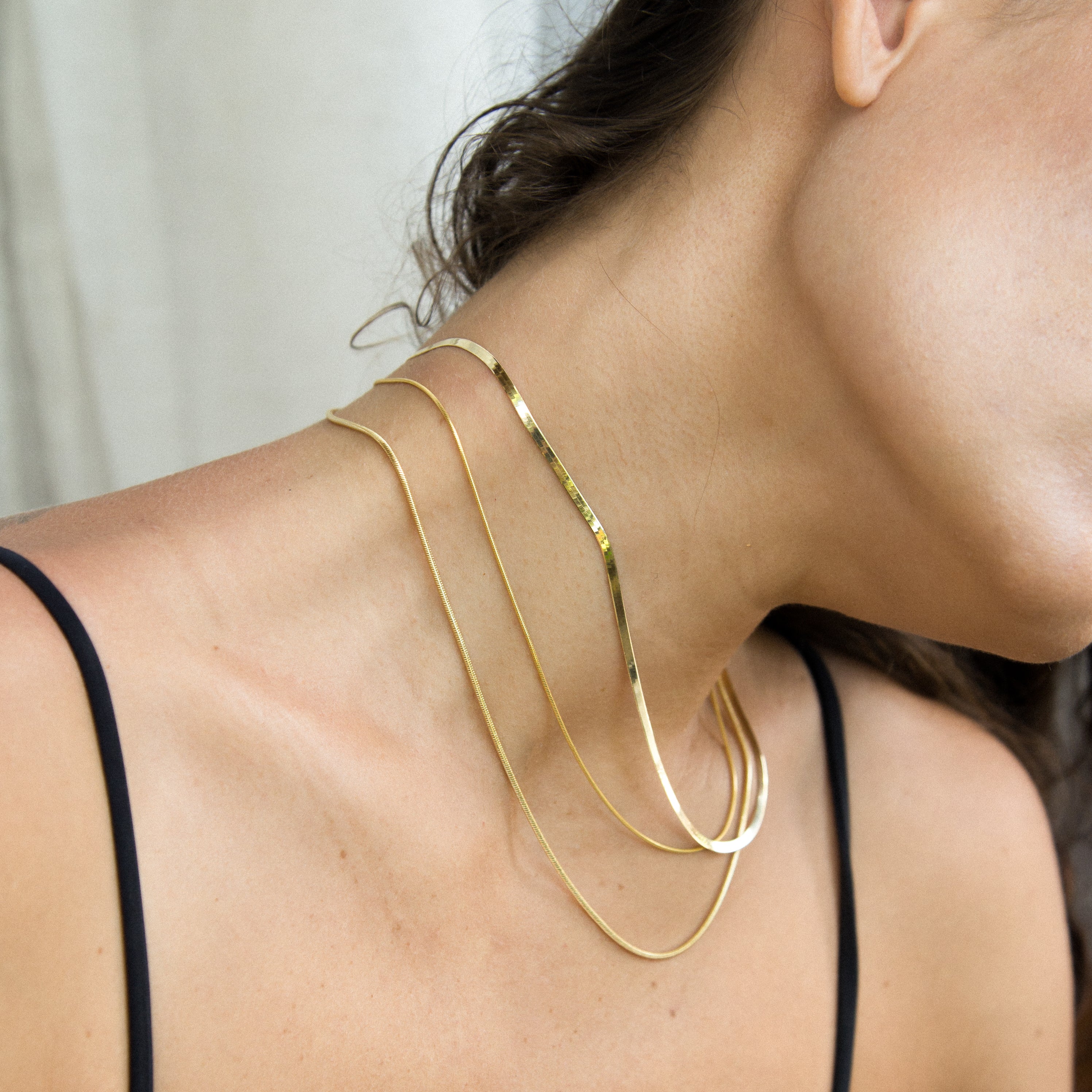 Jera Snake Chain Necklace | Gold