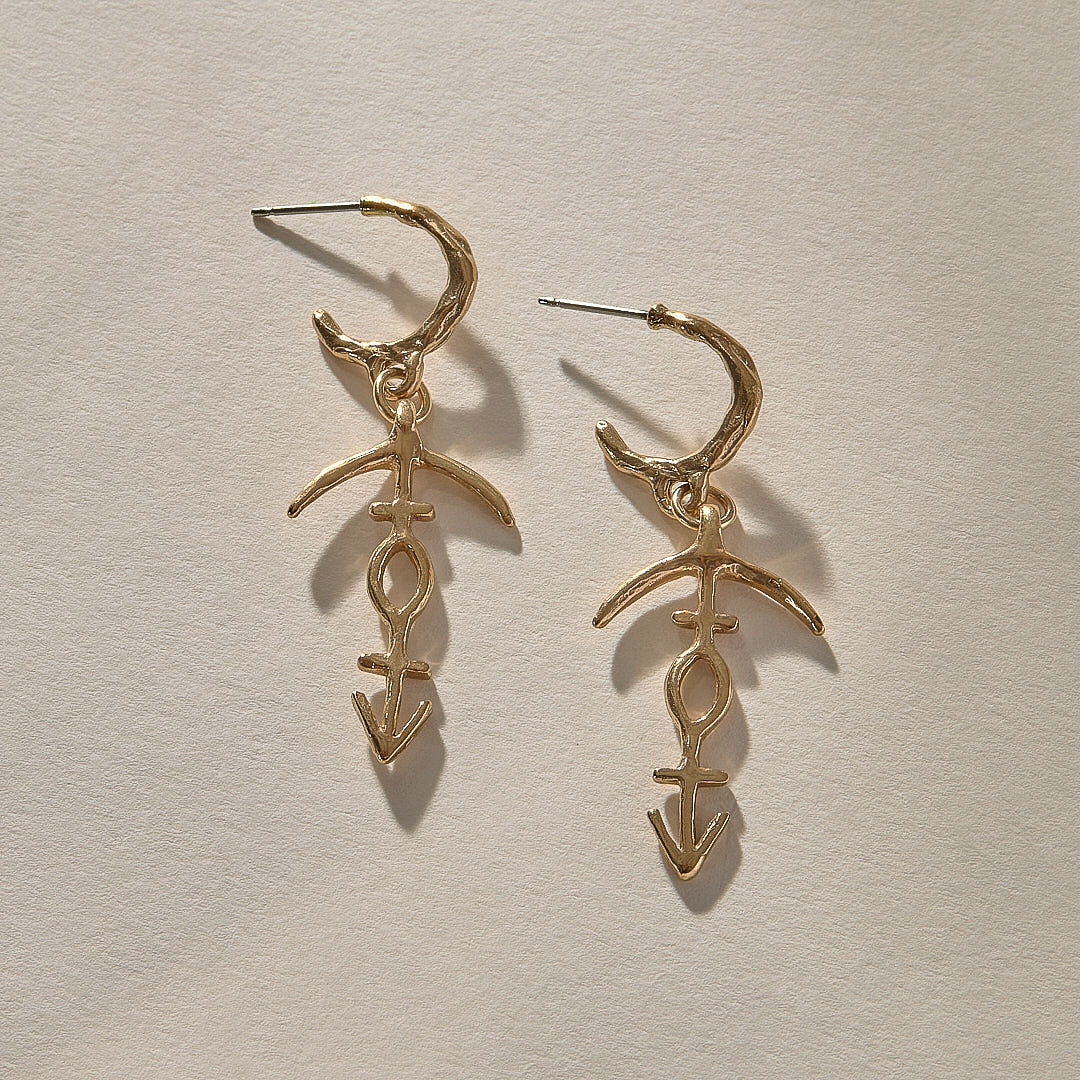 Hoku Charm Hoop Earrings