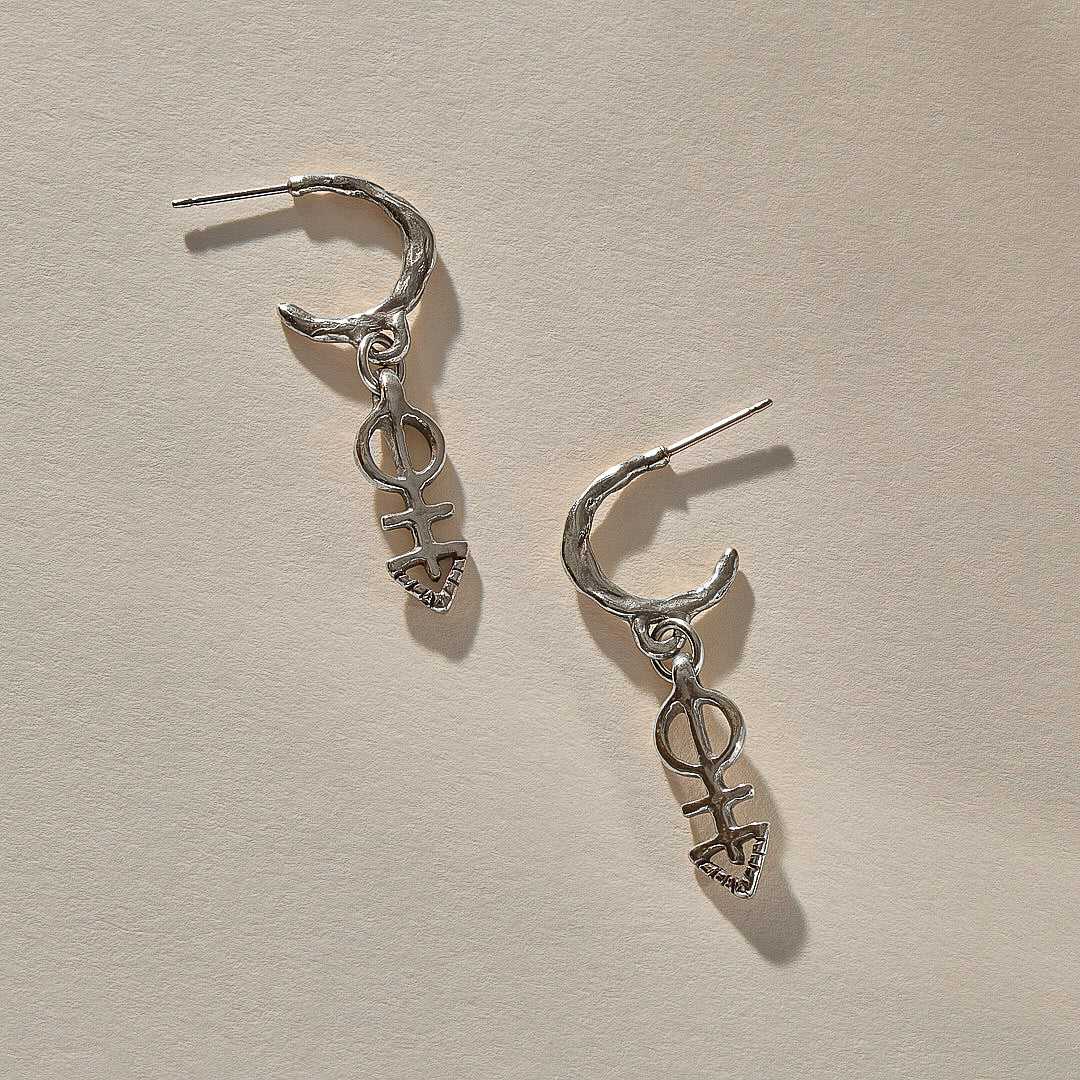 Maat Charm Hoops