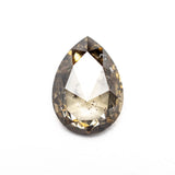 Aurum Pear Rose Cut Champagne Salt and Pepper Diamond | Gold | OOAK