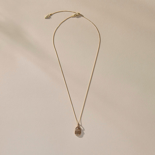 Scarab Amulet Necklace | Bronze